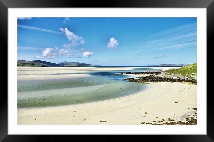 Luskentyre Beach Isle of Harris Scotland Framed Mounted Print by Jacqi Elmslie