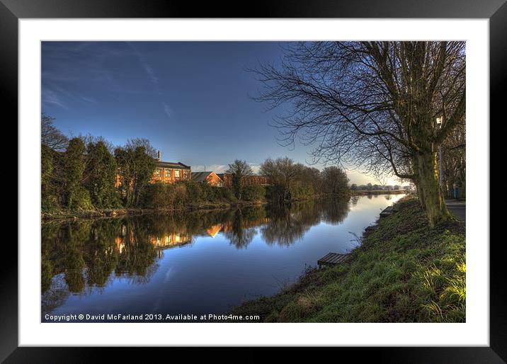 Reflection on the Upper Bann Framed Mounted Print by David McFarland