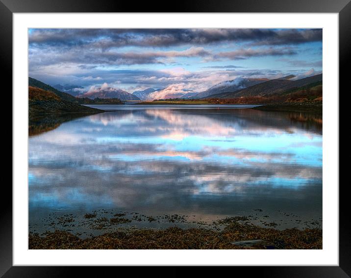 Morning Reflections On Loch Leven Framed Mounted Print by Aj’s Images