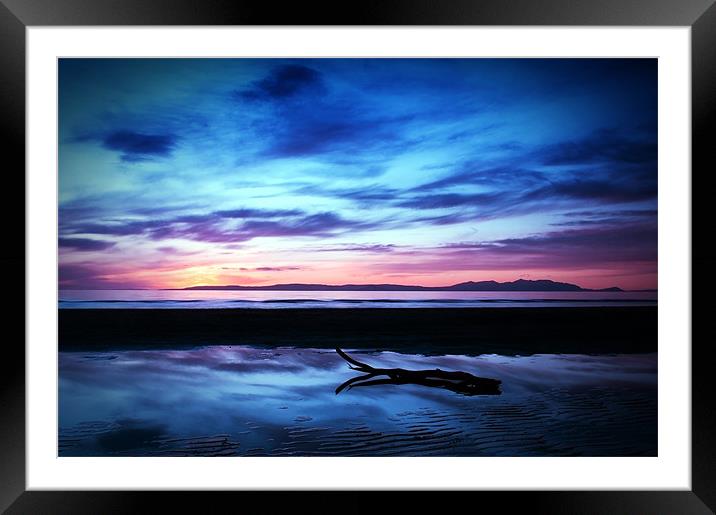 Sunset Over Troon Beach Framed Mounted Print by Aj’s Images