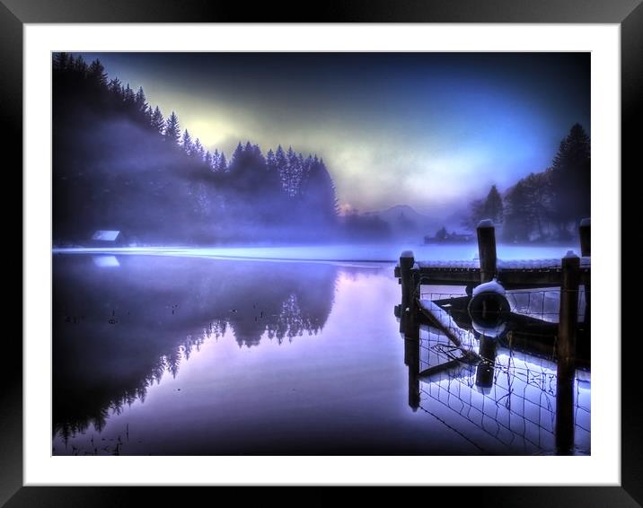Misty Blues Framed Mounted Print by Aj’s Images