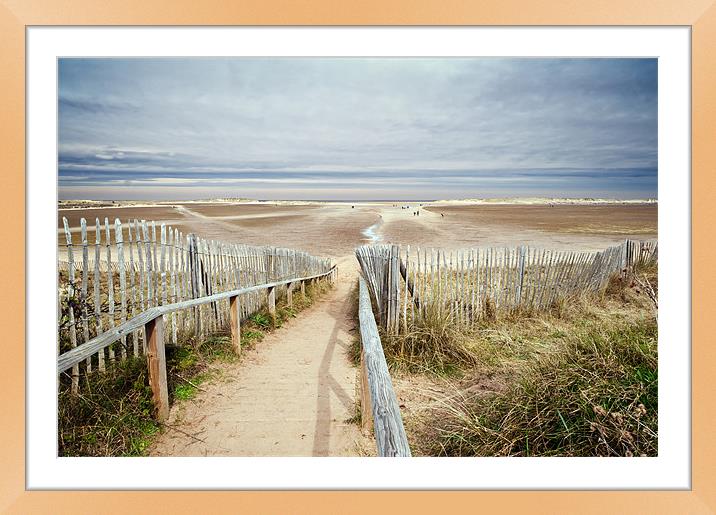Slope to Holkham Beach Framed Mounted Print by Stephen Mole