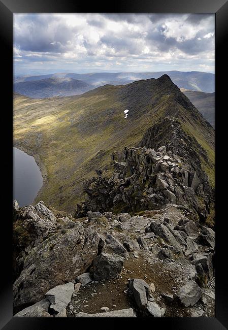 Striding Edge to Helvellyn Framed Print by Stephen Mole