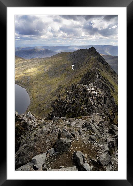 Striding Edge to Helvellyn Framed Mounted Print by Stephen Mole