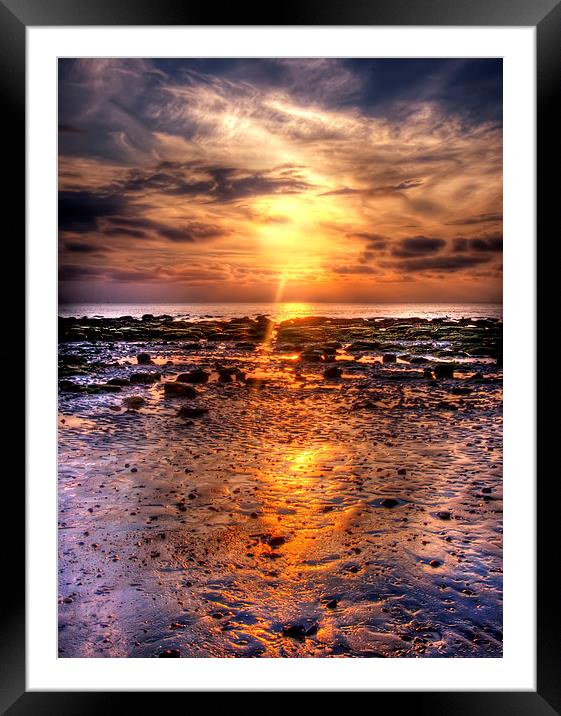 Hunstanton Sunset Framed Mounted Print by Mike Sherman Photog