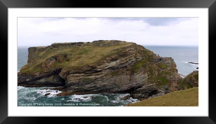Tintagel, North Cornwall Framed Mounted Print by Terry Senior