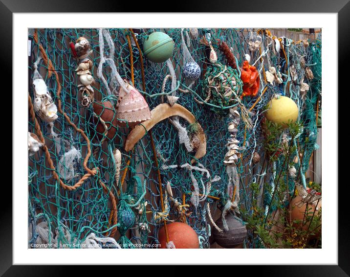 Beach Combing Framed Mounted Print by Terry Senior