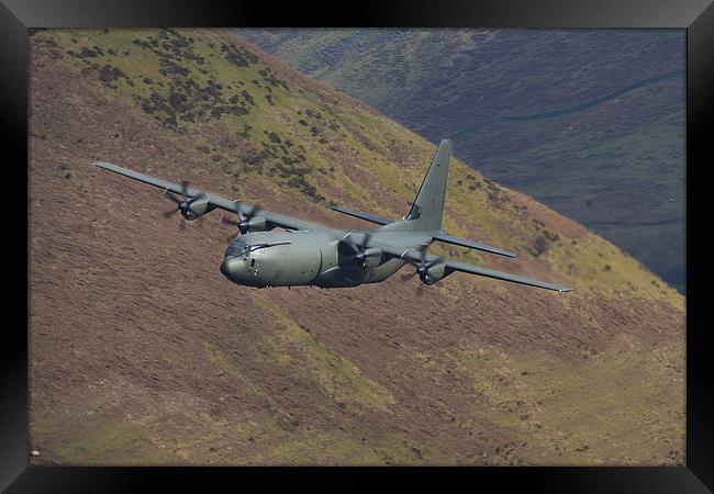   C130 Hercules low level Framed Print by Oxon Images