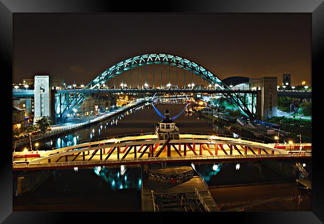 Bridges of the River Tyne, Newcastle. UK Framed Print by David Lewins (LRPS)