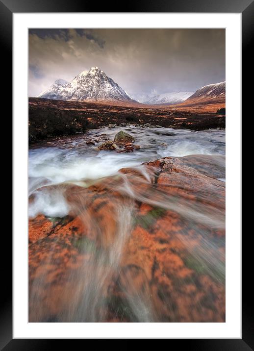 Towards the Buachaille... Framed Mounted Print by David Mould