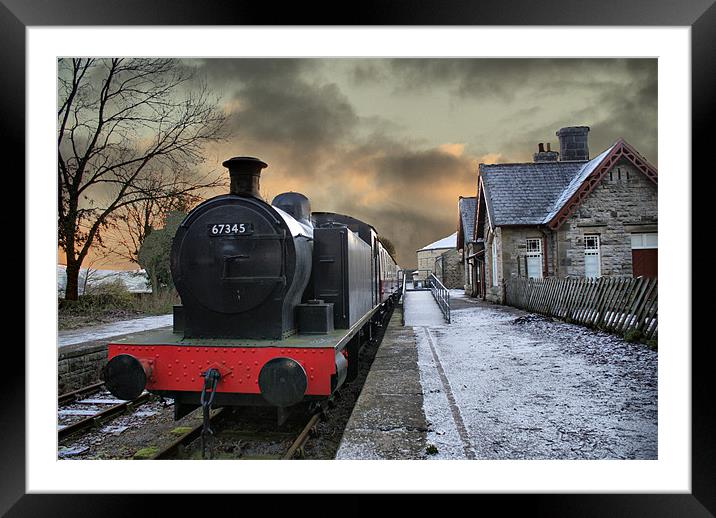 The Train Is In The Station - Version 2 Framed Mounted Print by Sandi-Cockayne ADPS