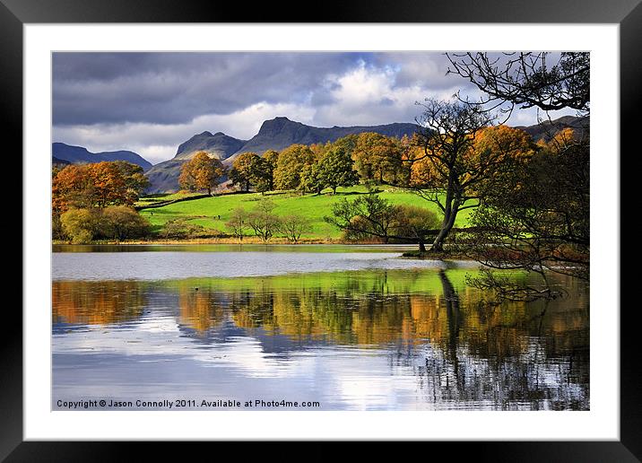 Reflections At Loughrigg Tarn Framed Mounted Print by Jason Connolly