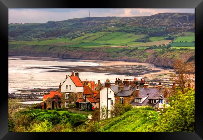 First view of Robin Hoods Bay Framed Print by Tom Gomez