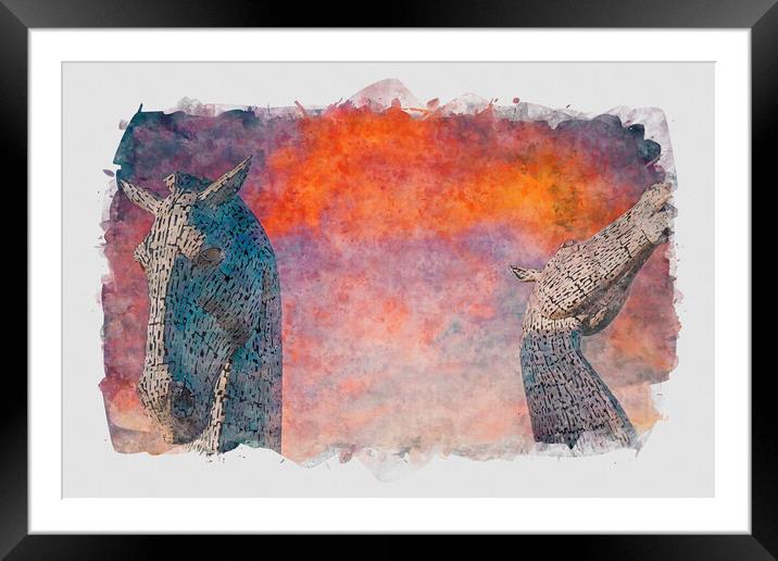 Kelpies From Hell Framed Mounted Print by Gerry Greer
