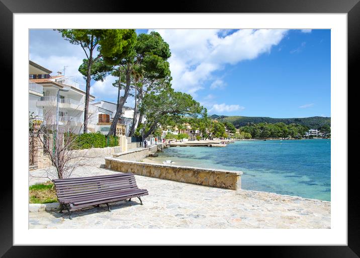 Puerto Pollensa Mallorca Relax On The Pine Walk Framed Mounted Print by Gerry Greer