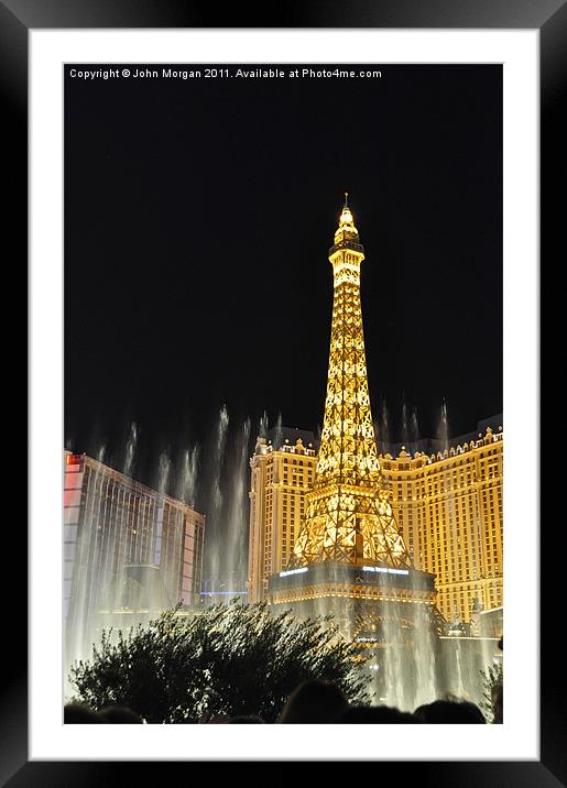 Hotel Paris, Vegas. Framed Mounted Print by John Morgan