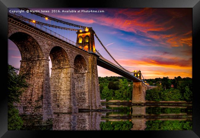 Sun up over Menai Framed Print by K7 Photography
