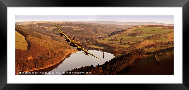 Lancaster Over Derwent Framed Mounted Print by Nigel Hatton