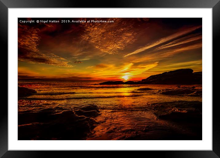Sunset Framed Mounted Print by Nigel Hatton