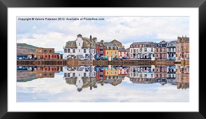 Millport Town Framed Mounted Print by Valerie Paterson