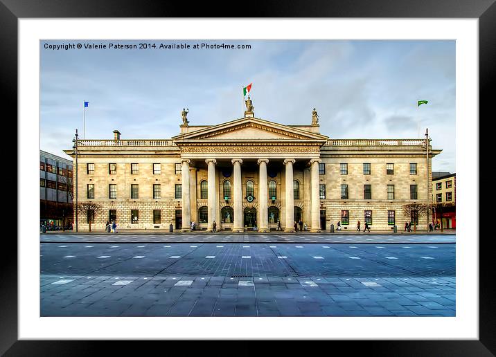 Dublin Post Office Framed Mounted Print by Valerie Paterson