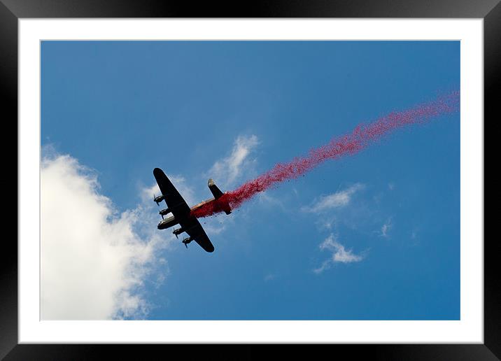 Lancaster bomber poppy drop Framed Mounted Print by Gary Eason
