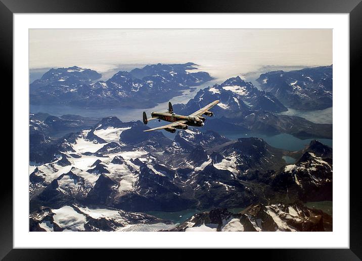 Lancaster over Greenland Framed Mounted Print by Gary Eason