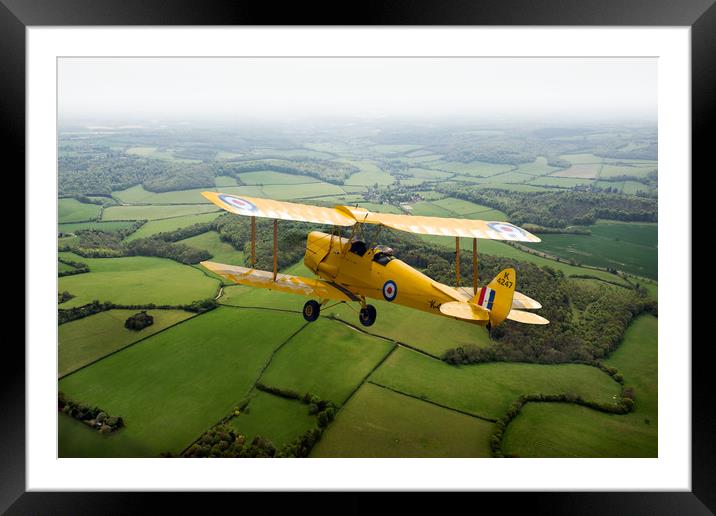 Going solo: RAF Tiger Moth Framed Mounted Print by Gary Eason