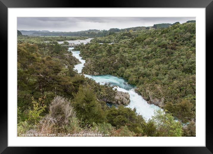 Aratiatia Rapids New Zealand Framed Mounted Print by Gary Eason