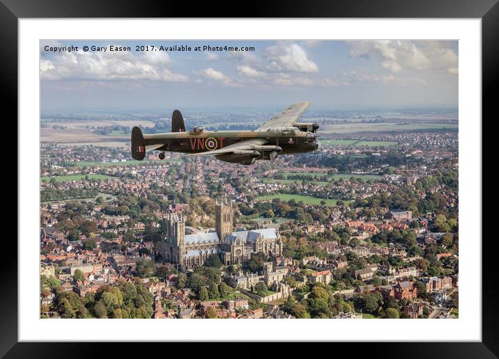 "City of Lincoln" VN-T over the city of Lincoln Framed Mounted Print by Gary Eason