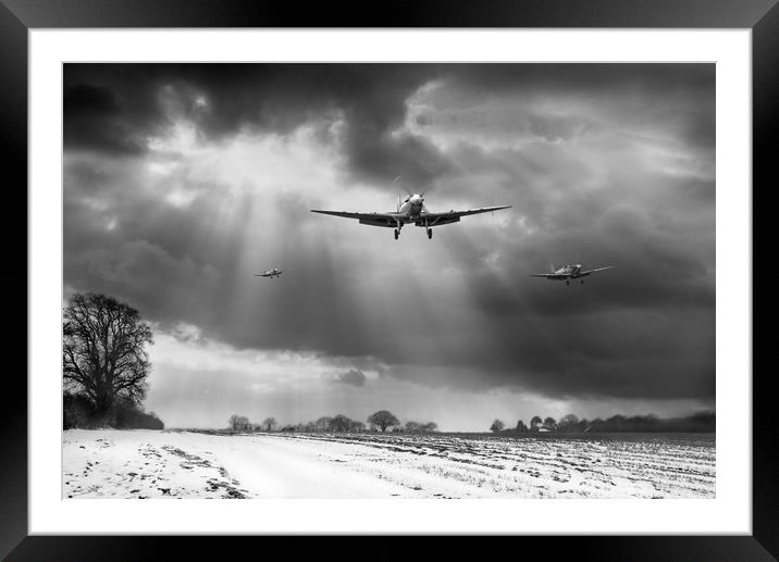 Winter homecoming, B&W version Framed Mounted Print by Gary Eason