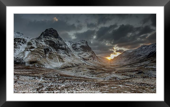 The Three Sisters, Glencoe, Scotland, UK Framed Mounted Print by Creative Photography Wales