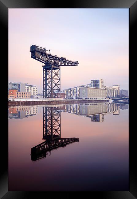 Glasgow Finnieston crane reflection Framed Print by Grant Glendinning