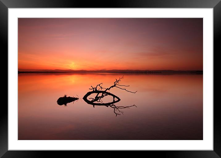 Loch Leven Sunset Framed Mounted Print by Maria Gaellman