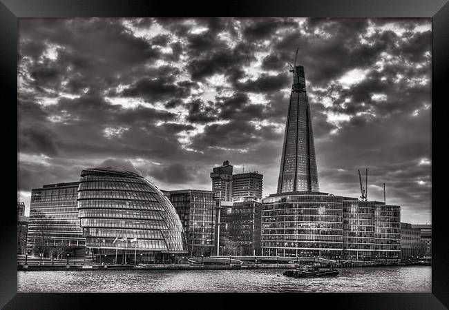 City Hall and Shard Framed Print by Dean Messenger