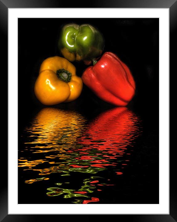 Peppers, Peppers, Peppers Framed Mounted Print by Dean Messenger