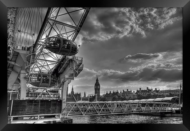 London Eye and Big Ben Framed Print by Dean Messenger
