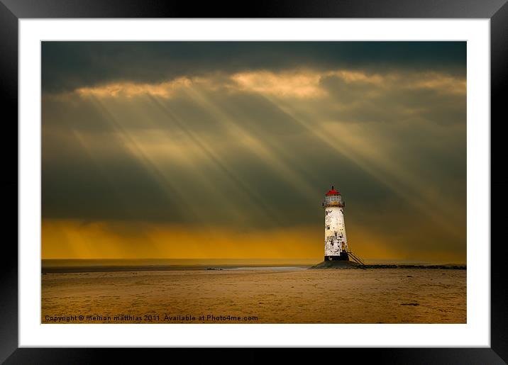 talacre storms Framed Mounted Print by meirion matthias
