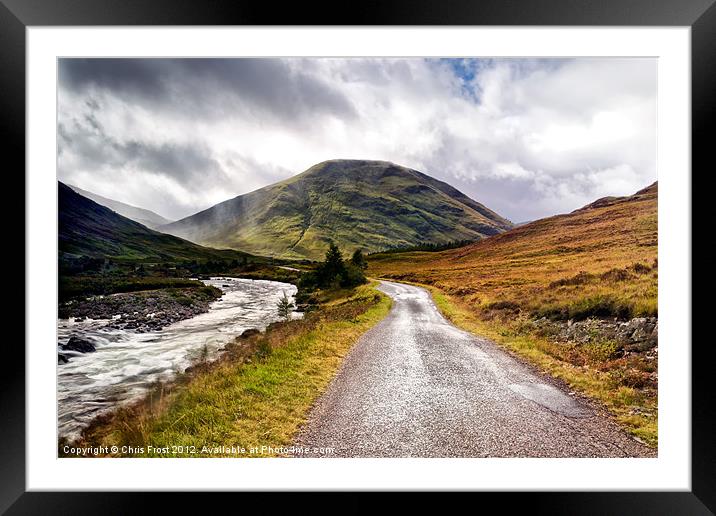 Road to Glen Coe Framed Mounted Print by Chris Frost