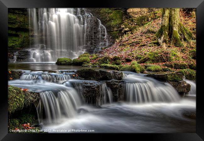 Scaleber Force Falls Framed Print by Chris Frost