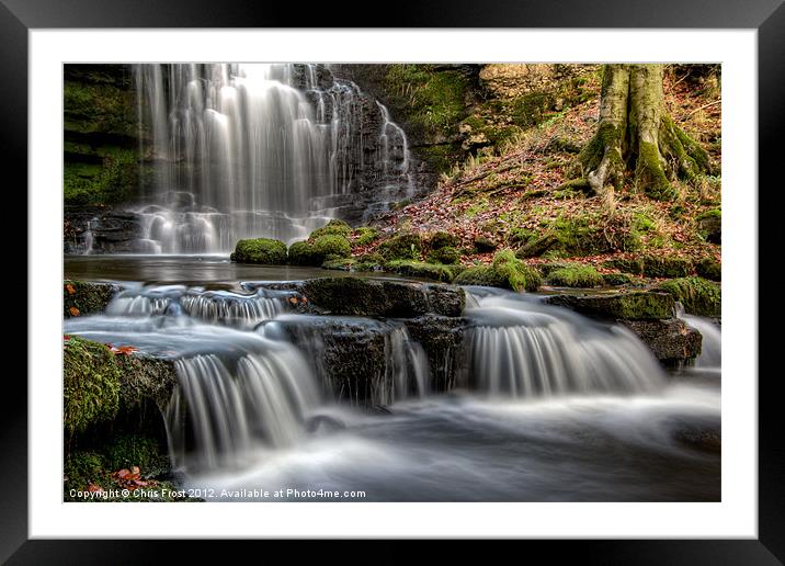 Scaleber Force Falls Framed Mounted Print by Chris Frost