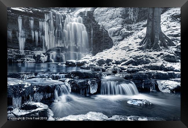 Frozen Scaleber Force Falls Framed Print by Chris Frost