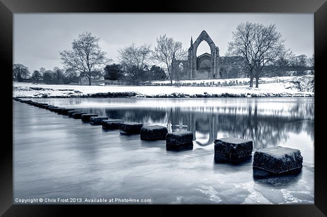 Bolton Abbey Reflections Framed Print by Chris Frost