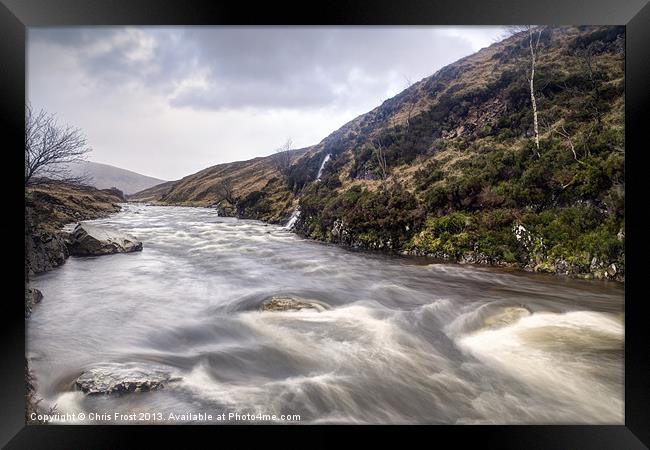 River Etive whitewater Framed Print by Chris Frost