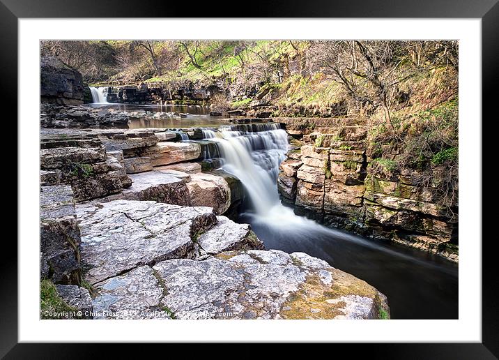 Kisdon Force Waterfall Framed Mounted Print by Chris Frost
