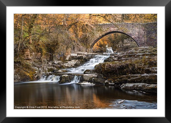 West Burton Falls Framed Mounted Print by Chris Frost