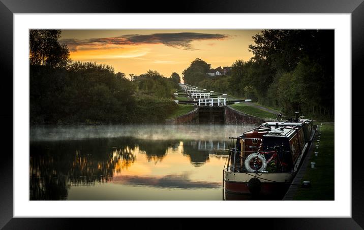 Caen Hill Locks Framed Mounted Print by Philip Male