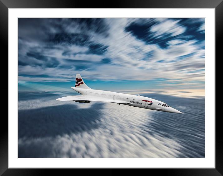 Concorde Framed Mounted Print by P H