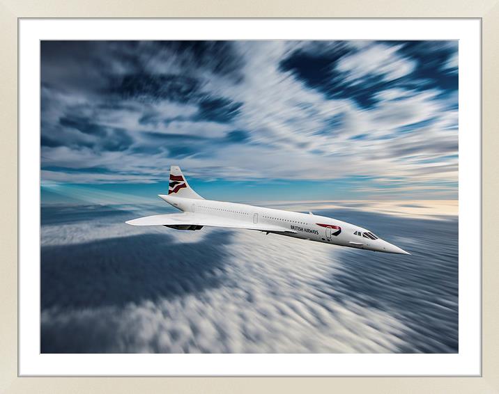 Concorde Framed Mounted Print by P H