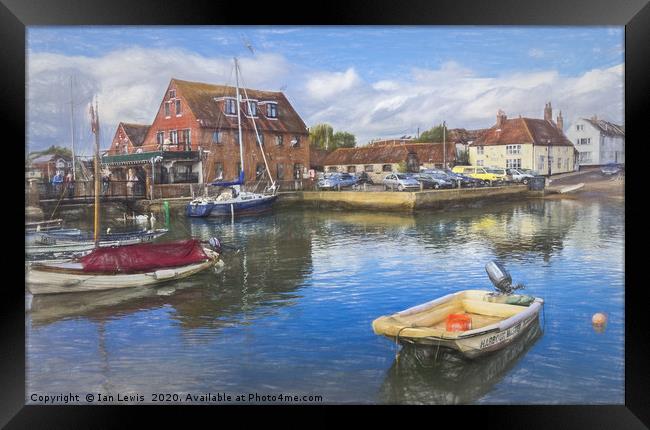 Boats At Emsworth Harbour Framed Print by Ian Lewis